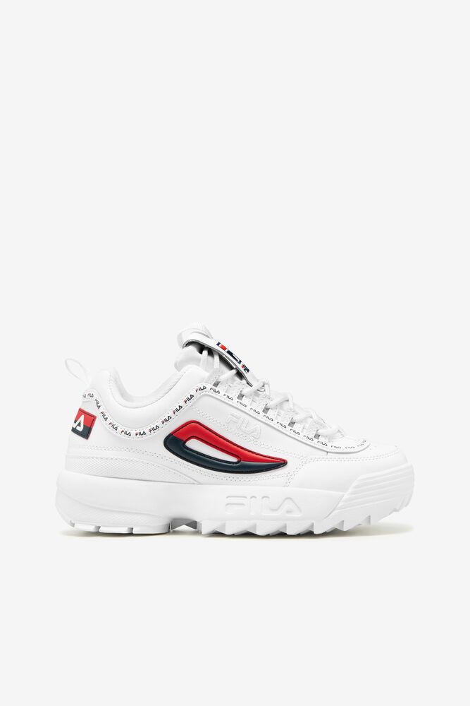 Fila Disruptor 2 Premium Repeat Trainers White - Womens - 98154VGKR